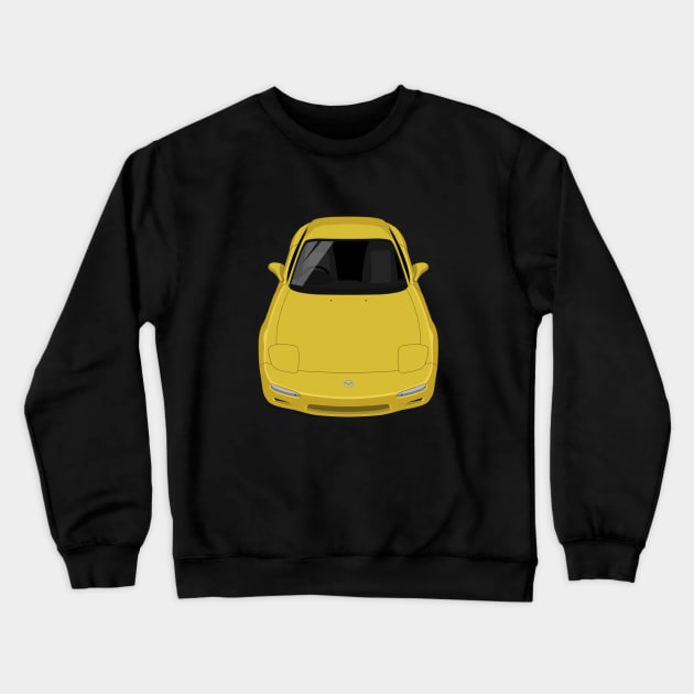 RX-7 3rd gen FD3S - Yellow Crewneck Sweatshirt by jdmart